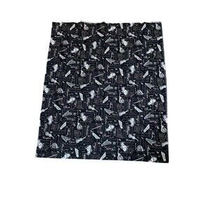 Music Orchestra Theme Fabric Black White